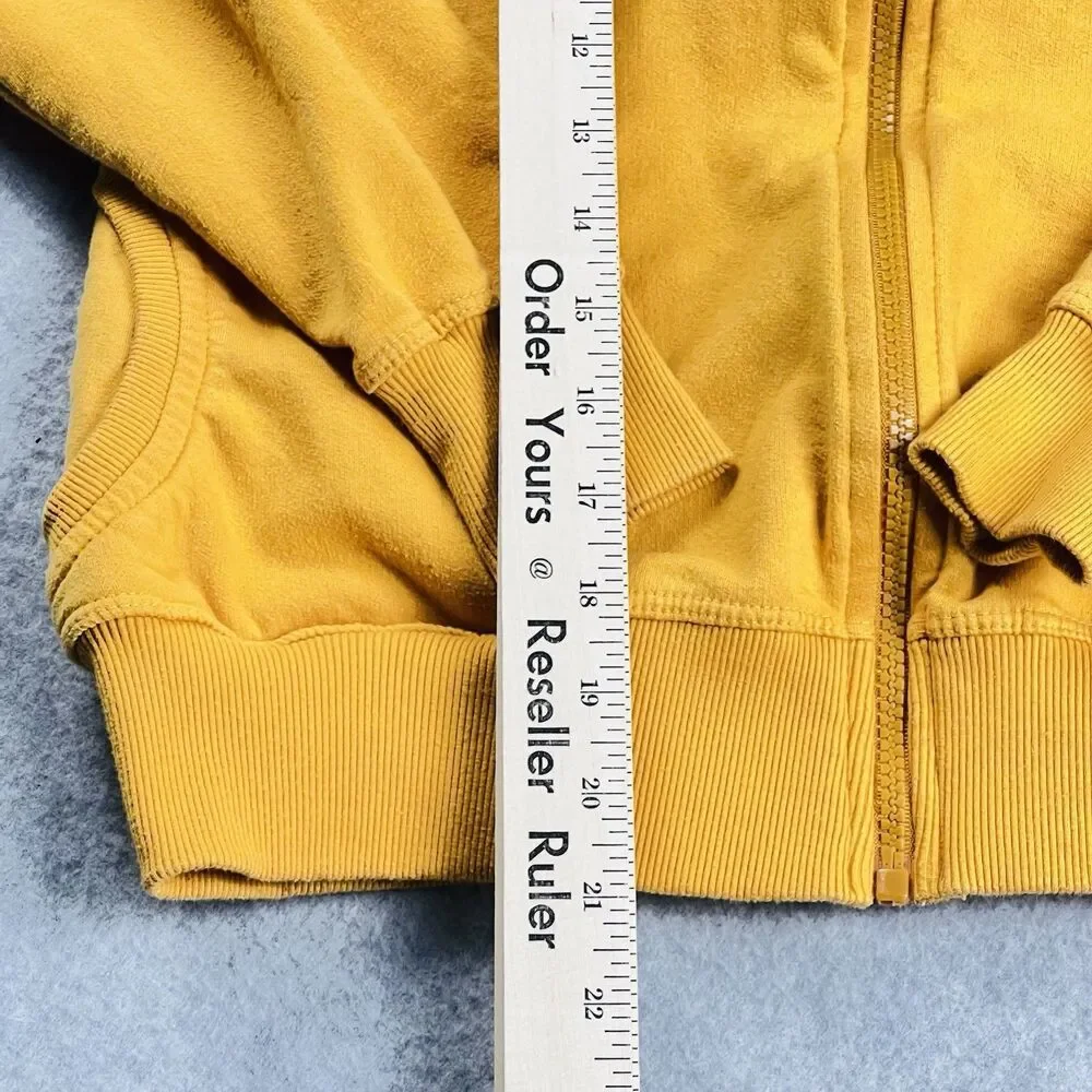 Originals by Alan Jones Boys S Mustard Yellow Full Zip Fleece Hoodie Skater